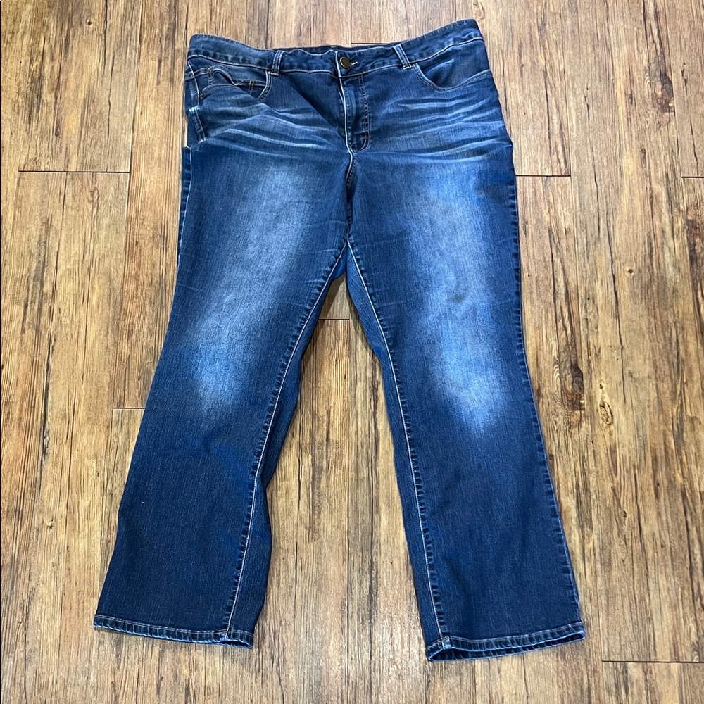 Maurices EverFlex Dark Blue Boot Cut Jeans 22W Women’s